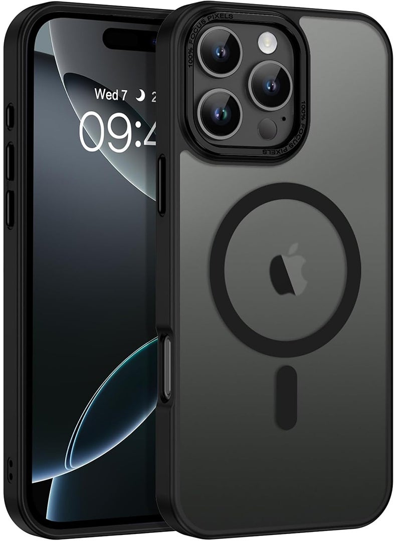 Rivin iPhone 16 Pro Max Case with MagSafe – Strong Magnetic Matte Cover, Military Grade Shockproof Protection, Anti-Scratch Soft TPU + Hard PC Slim Grip Case for iPhone 16 Pro Max (6.9”) – Black - Image 1